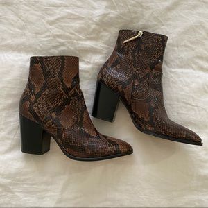 Zara Snakeskin Booties